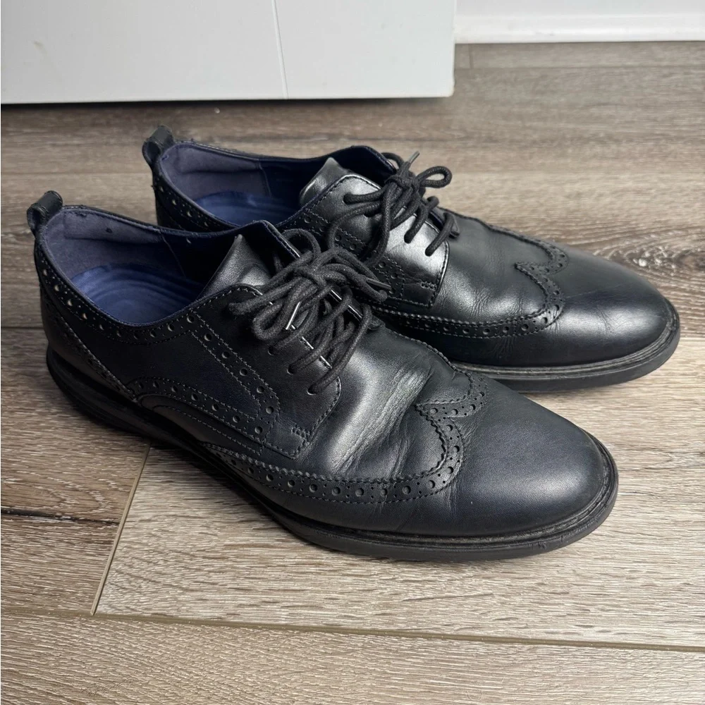COLE HAAN Men's Grand Evolution Wingtip Oxfords Black Size 10.5 M
